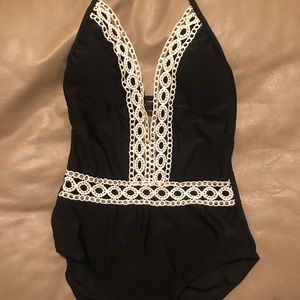 One piece bathing suit.